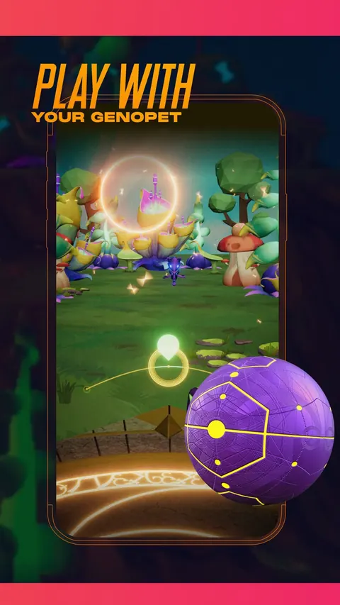 App Store screenshot: play with your Genopet
