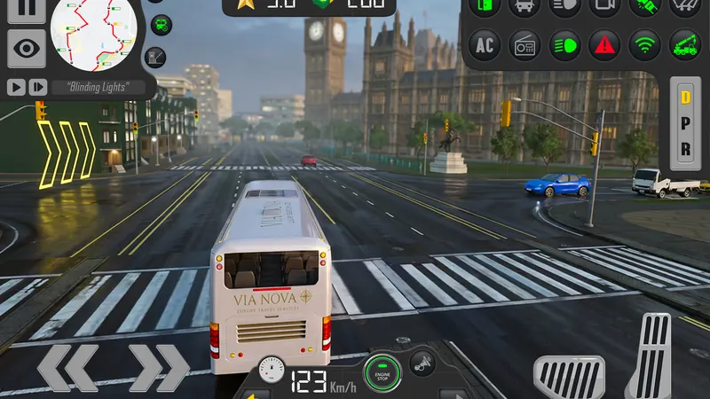 City route past a crosswalk